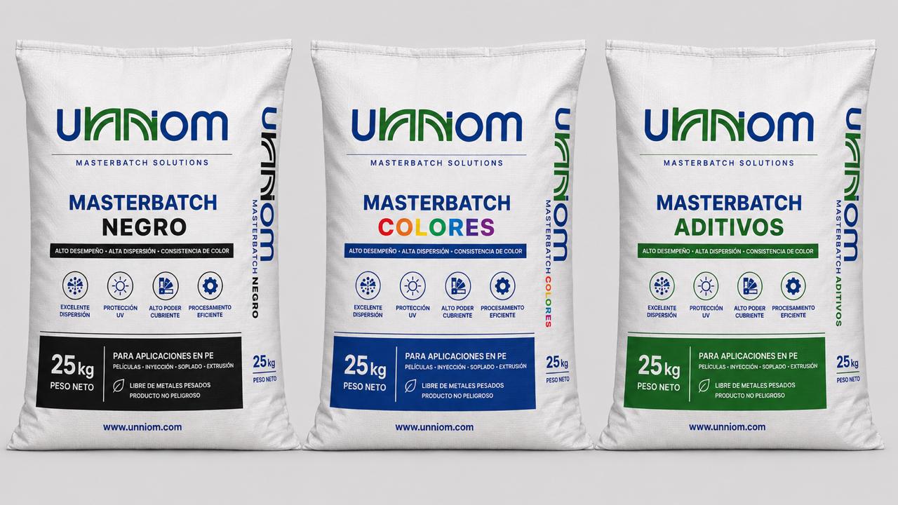 UNNIOM masterbatch bags: black, colors and additives